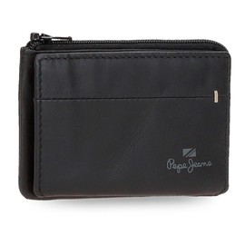 Pepe Jeans Staple Cowhide Leather Wallets and Wallets Black Brown Navy Various Sizes, black, horizontal purse