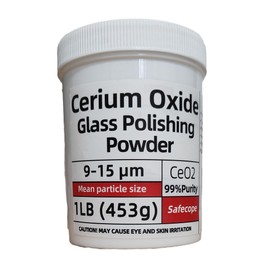 1 Lb (453 G) 99% Cerium Oxide Glass Polishing Powder (9-15 Um) Can Remove All Glass Scratches, Refurbish and Repair Car Headlights, Clean Windshield Wiper Marks, Glass Panels On Household Appliances.