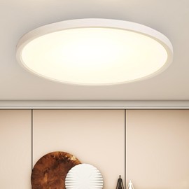 Hopelit Ceiling Light 36 W, Round Ultra Thin LED Ceiling Light 3000 K Warm White, IP44 Waterproof Ceiling Light LED Lamp for Bathroom, Bedroom, Hallway, Kitchen, Living Room, Diameter 28.5 cm