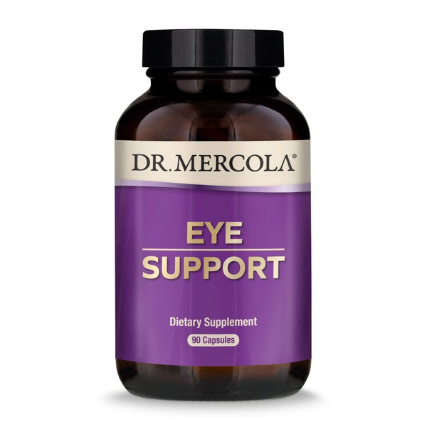 Dr. Mercola, Eye Support with 10 mg of Lutein Dietary Supplement, 90 Servings (90 Capsules), Non GMO, Gluten Free