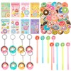 Doughnut Party Bag Set, 8 Mini Spiral Notepad + 8