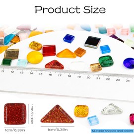 YEWCEP Mosaic Stones for Crafts, Mosaic Tiles, Mosaic Craft Set Children, Mosaic Craft Set, for Home Decoration, Photo Frame, Flower Pots, Mirrors and Crafts (Approx. 200 g)