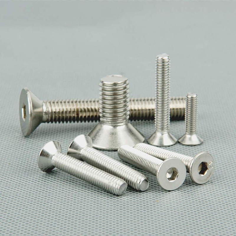 10Pcs Hex Socket Countersunk Screws Stainless Steel Hexagonal Machine Screws