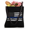 Police Officer US USA American Flag Thin Blue Line Tote