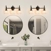 CVKASH 3-Light Bathroom Vanity Light Fixtures Over Mirror,Black Modern Vanity