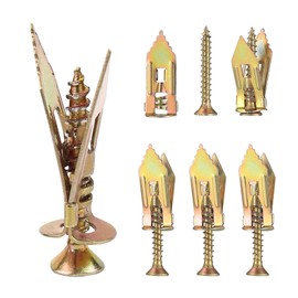 Maozaa 150 pcs Self-Drilling Drywall Anchors with Screws, 0.47x1.18 Inch Zinc Plated Steel Drywall Wall Anchors and Screws Kit Heavy Duty, Easy Application No Drill or Holes in Wall