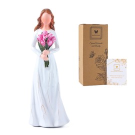 BUTILIVEEN Tulip Gifts for Women: Pink Tulip Flower Bouquet Resin Statue - 8 Inch Heartfelt Keepsake for Mother's Day, Birthday, Valentine's, Wedding, for Mom, Wife, Sister, Friend