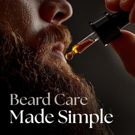 PURPLE DUCK Men's Natural Beard Oil – Hydrating & Nourishing Oil for Beard Growth – Organic Formula for a Softer, Fuller Beard – red 1 Oz