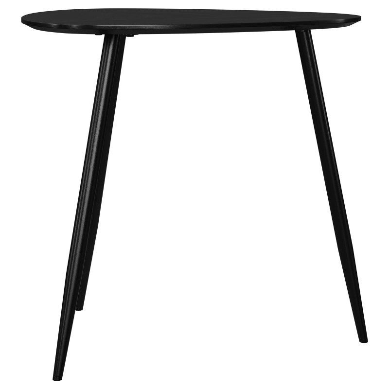 Coaster Odessa Mid-Century Triangular Solid Wood End Table Black