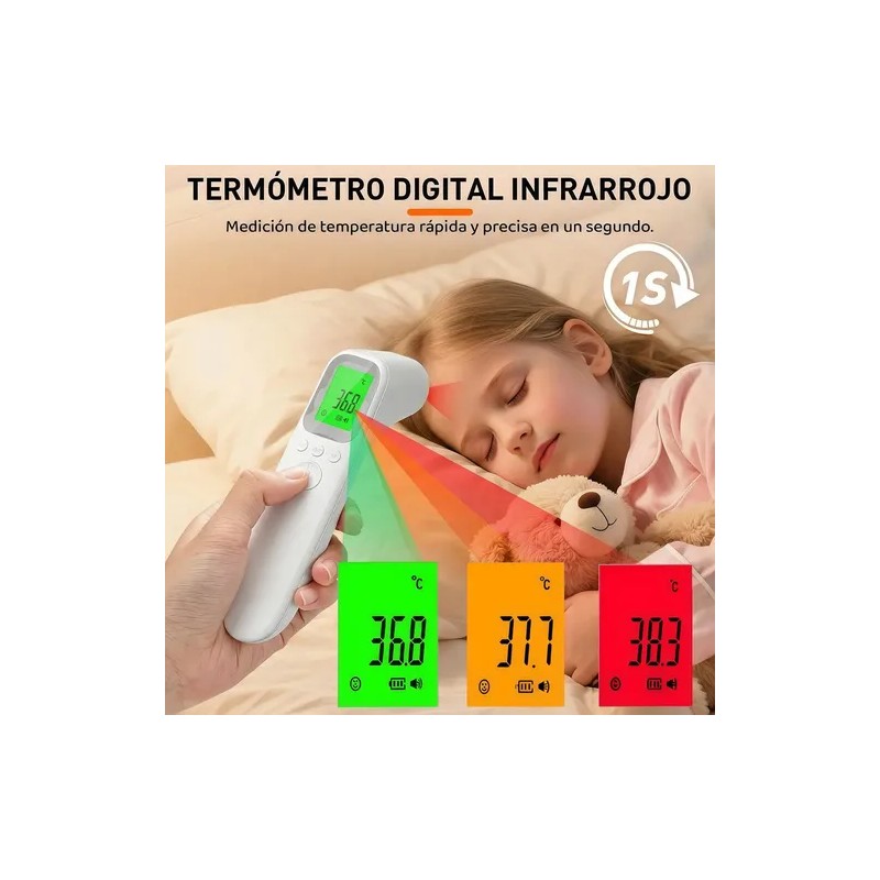 Termómetro Digital Infrarrojo Sin Contacto 32 Memory 3 Color