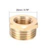 sourcing map Brass Threaded Pipe Fitting 1/2 BSP Male x