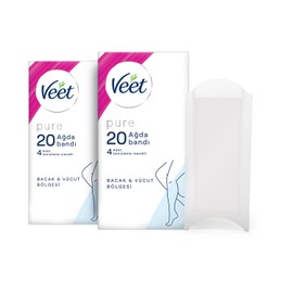 Veet Pure Hipoalerjenik Ağda Bandı, (2 x 20 Adet)