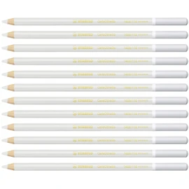 STABILO"CarbOthello" Chalk Pastel Colouring Pencil - Grey/White (Pack of 12)