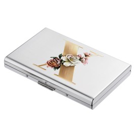 BONSYL Credit Card Holder, Slim RFID Blocking Metal Credit Card Holder Wallets, Fashionable Design and Artistic Pattern Credit Card Holder for Men and Women (6 Cards/Silver/X), 6 Cards/Silver/X,