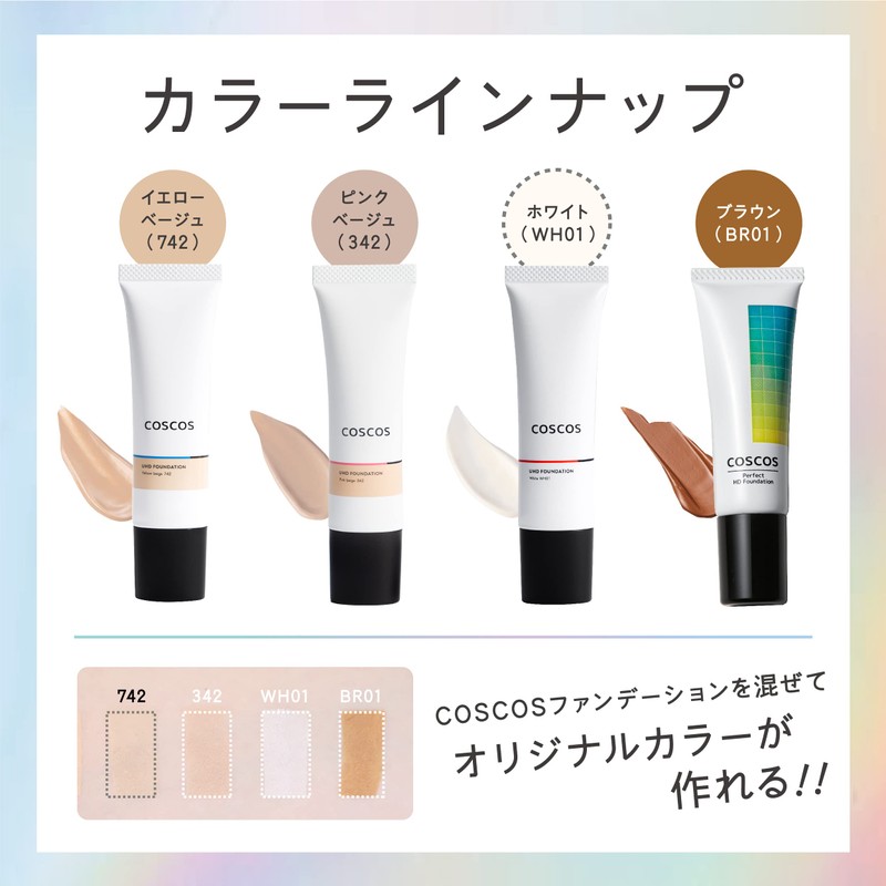 COSCOS UHD Foundation 342 Pink Beige, All-in-One Liquid Foundation, Blevette