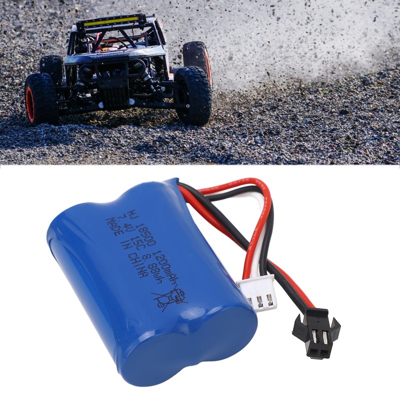 7.4V 1200mAh RC LiPo Battery 8.88Wh Remote Control Car Lithium