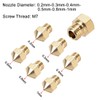 sourcing map 12pcs 3D Printer Nozzle M7 Brass Nozzle 0.2mm,0.3mm,0.4mm,0.5mm,0.8mm,1mm,for