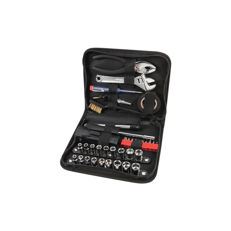 Performance Tool W1197 Juego de Herramientas Compacto con Funda, Negro,