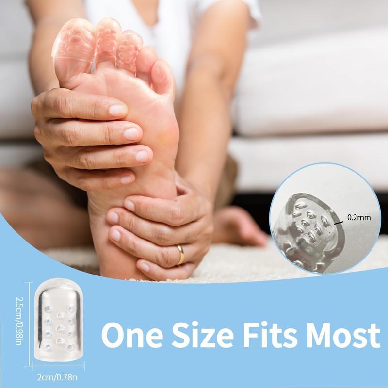 30 Pcs Protectores de Dedos de los Pies, Tapas de
