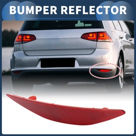 INFINAUTO Bumper Reflector Rear Right Bumper Reflector Side Marker No.5GG945106 for Volkswagen Golf 1.8L A/T S Hatchback 2016-2017 Plastic Red Durable