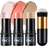 3Pcs Cream Contour Stick Makeup Kit, Shades with Highlighter Stick,
