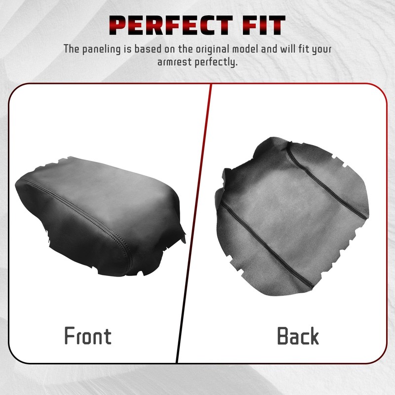 QianBao DIY Leather Center Console Cover Replacement for Toyota Tundra