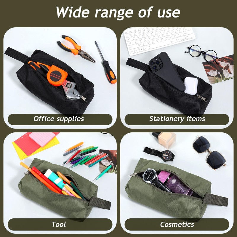 Larrel Pack of 2 Small Portable Tool Bag, Waterproof Zip