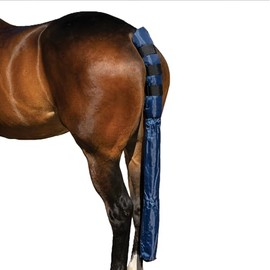 Dura-Tech Padded Full Length Tail Wrap for Horses | Padded Tail Protection | 420D Nylon & Cotton Lined | Ideal for Trailering & Stabling | Secure Hook & Loop Closure | Color Navy