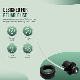 Selgo Replacement Cap & Straw Assembly for Bissell Little Green Machine Carpet Cleaners - Models 1400B, 1400W, 3369, 3353, 3519, Only for Models Listed, Black