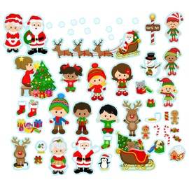 Christmas Time Fun Felt Figures for Flannel Board Stories 50 Pieces