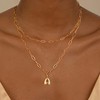 Ritach Chunky Gold Pendant Necklace for Women 14K Gold Plated