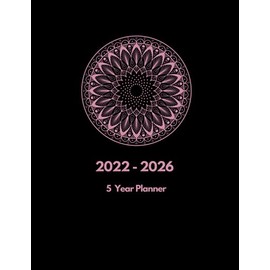 2022-2026 Monthly Planner 5 Years-Dream It, believe It, Achieve It :: Academic Planner Global ,Five Year Planner With Mandala Black Cover Large 8.5x11 inch , January 2022 Up to December 2026 .