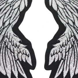 PaEmbro Angel Wing Patches Embroidered Fabric Patches Iron On Patch Angels Back Patch for Motorcycle Jacket Backpack Emblem Military Patches (C), BT3325