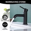 JAKARDA Single Handle Black Bathroom Faucet with Metal Drain Assembly