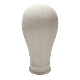 Tropchou Mannequin Head Wig Stand Faceless Head Torso Display Gusset Needle Acceptable (22")
