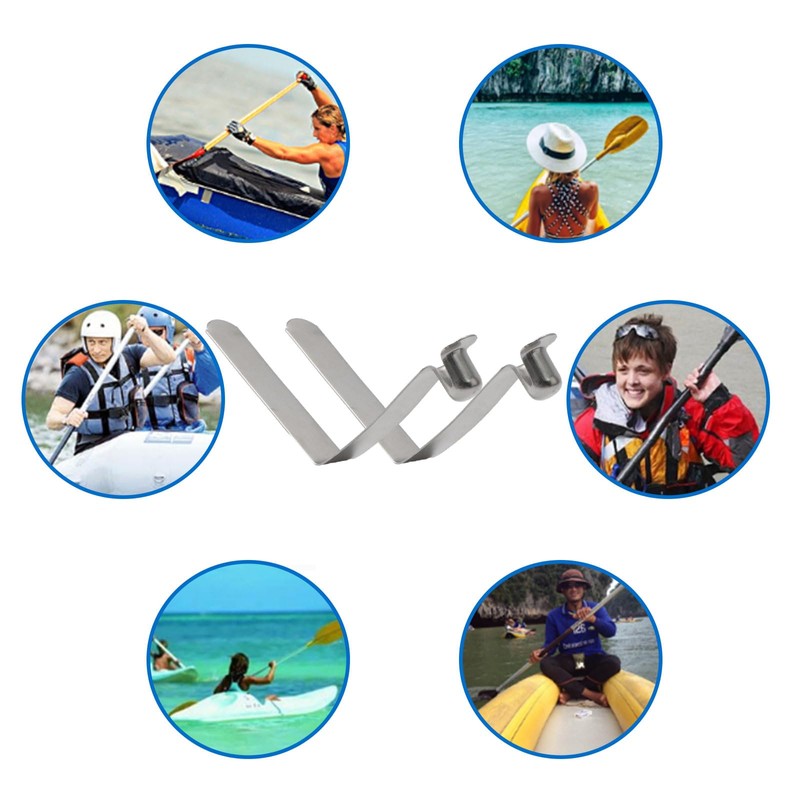INCREWAY Tent Pole Clips, 8Pcs Kayak Paddle Spring Snap Clips,