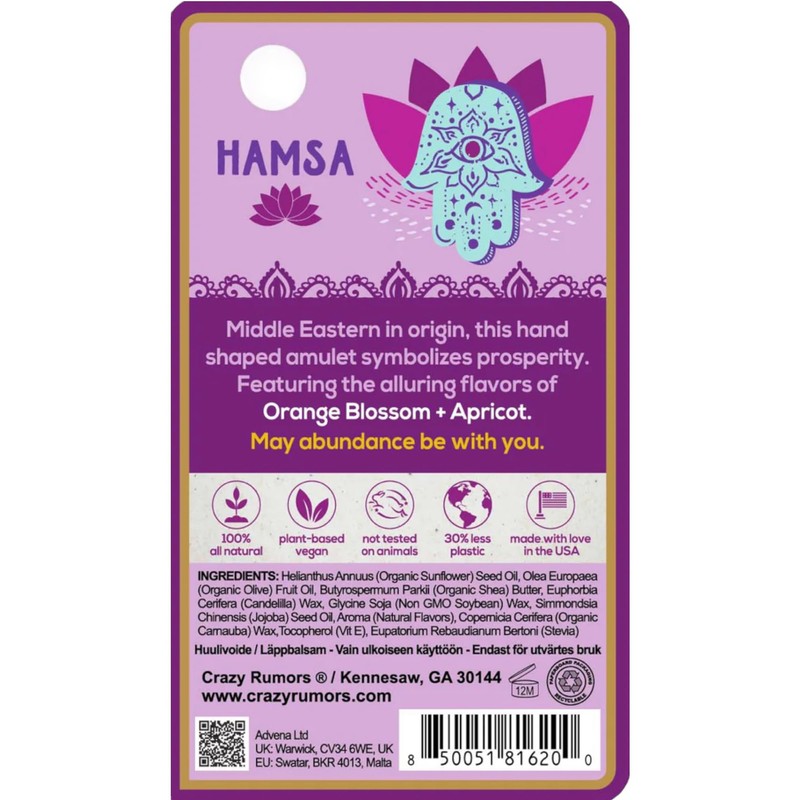 Crazy Rumors Happy Juju All Natural, Plant-Based Lip Balm with