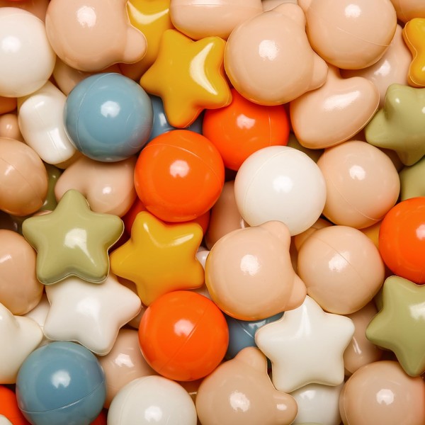Star Ball Pit Balls with Bear and Heart Shape, for