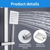 Square High Pressure Shower Heads 304 Stainless Steel Handheld Showerhead