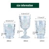 Sungmor Vintage Pressed Glass Goblet Glassware Set of 6, Classic
