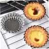 BIUDECO 10pcs Non Stick Chrysanthemum Egg Tart Molds DIY Baking