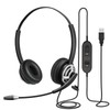 M805DUC USB headset dual ear with noise cancelling microphone for