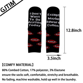 Vampire Tv Series Show Inspired Socks I Don't Want To Do Anything Today Except Maybe Cullen Novelty Gift For Vampire lovers (Cullen CA)