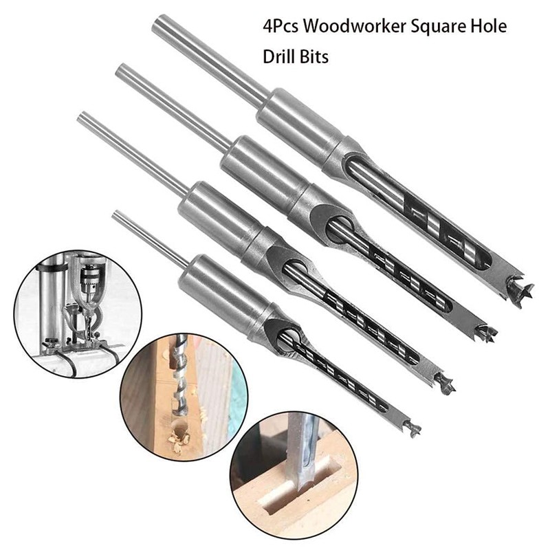 WSOOX Square Hole Drill Bits for Wood, Woodworking Hole Saw