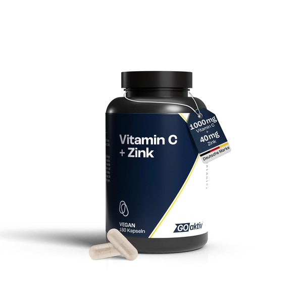 GOaktiv Vitamin C + Zinc Capsules - with 1000 mg