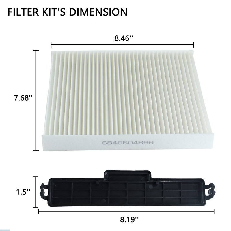 GZZTORES 68406048AA Cabin Air Filter with Filter Access Door for