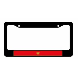 OwnTheAvenue Montenegro Flag Country Stripe Colors Racing Car Truck License Plate Frame