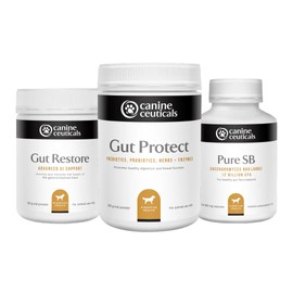 CanineCeuticals - The Ultimate Gut Bundle - Digestive Health Support for Dogs - Restore Healthy Intestinal Flora - Promote Gut Healing & Repair - Reduce Inflammation - Normalise Bowel Movements