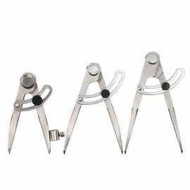 용품 DIY 고정 콤파스 가죽 도구 피치 게이지 목공용 [탄소강 126mm] DIY Compass Leather Tool Pitch Gauge for Woodworking [Carbon Steel 126mm]