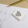 2 x 45mm 'Leopard Print Heart' Erasers/Rubbers (ER00027695)